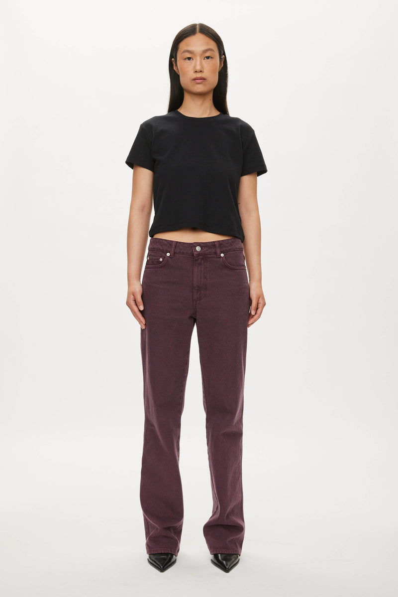 Oval Square Straight jeans JEANS Burgundy