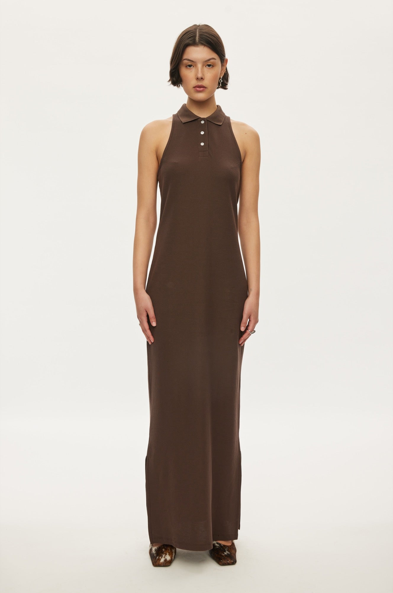 Oval Square Sunny Polo Dress DRESSES 6001 Dark Oak