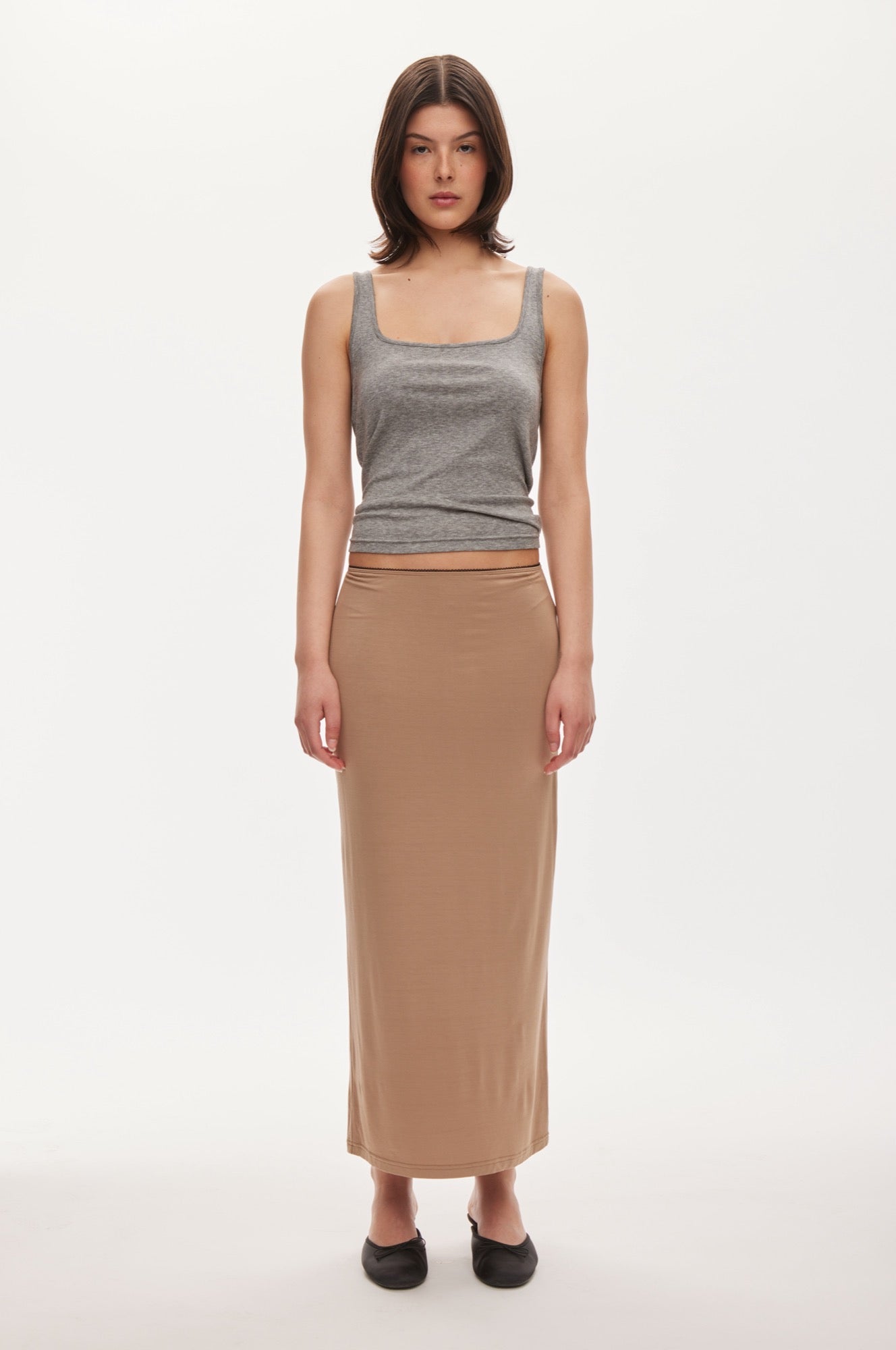 Oval Square Tango skirt SKIRTS Tan