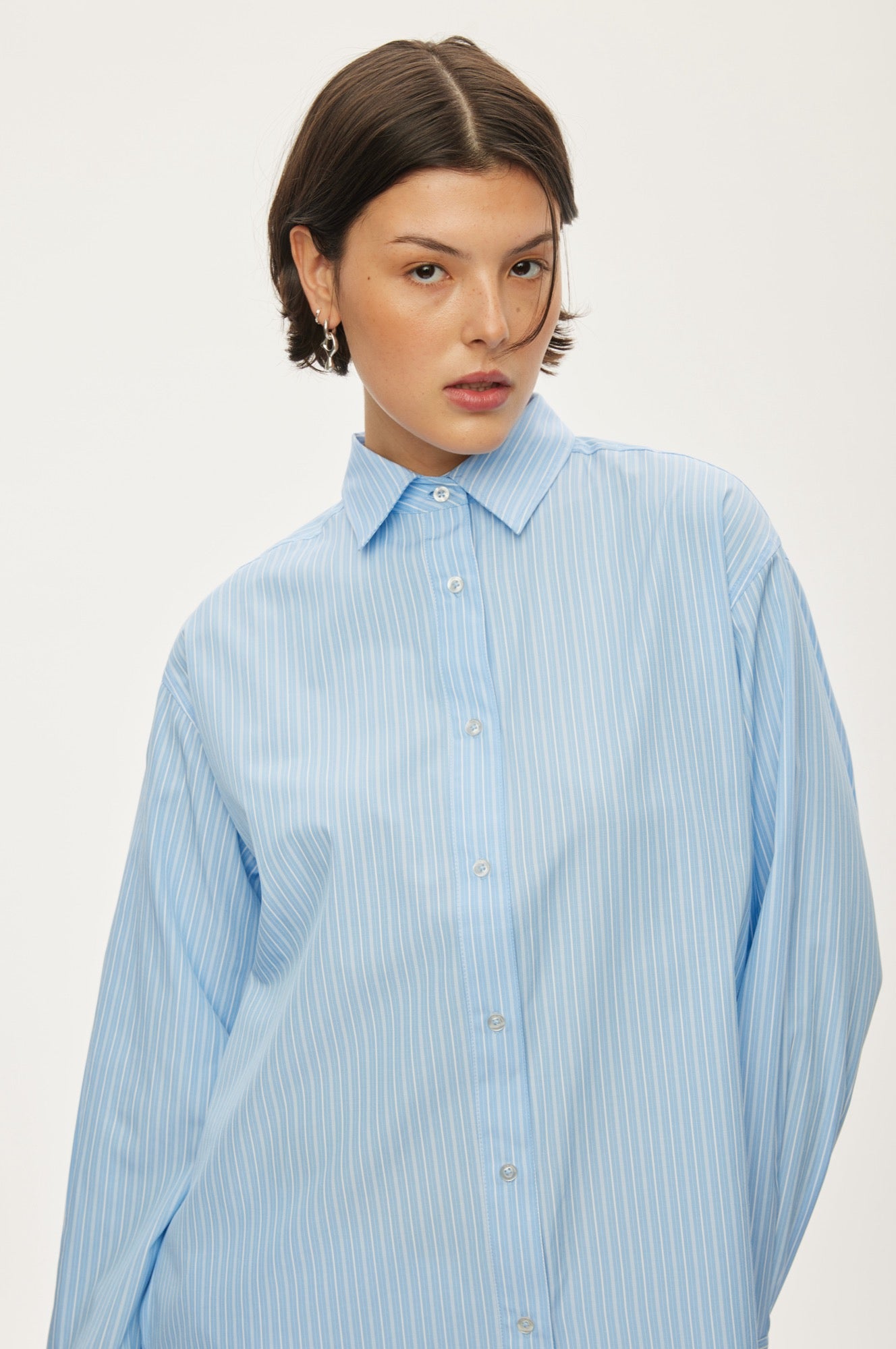Oval Square Tata Shirt SHIRTS 9059 Cashmere Blue Stripe