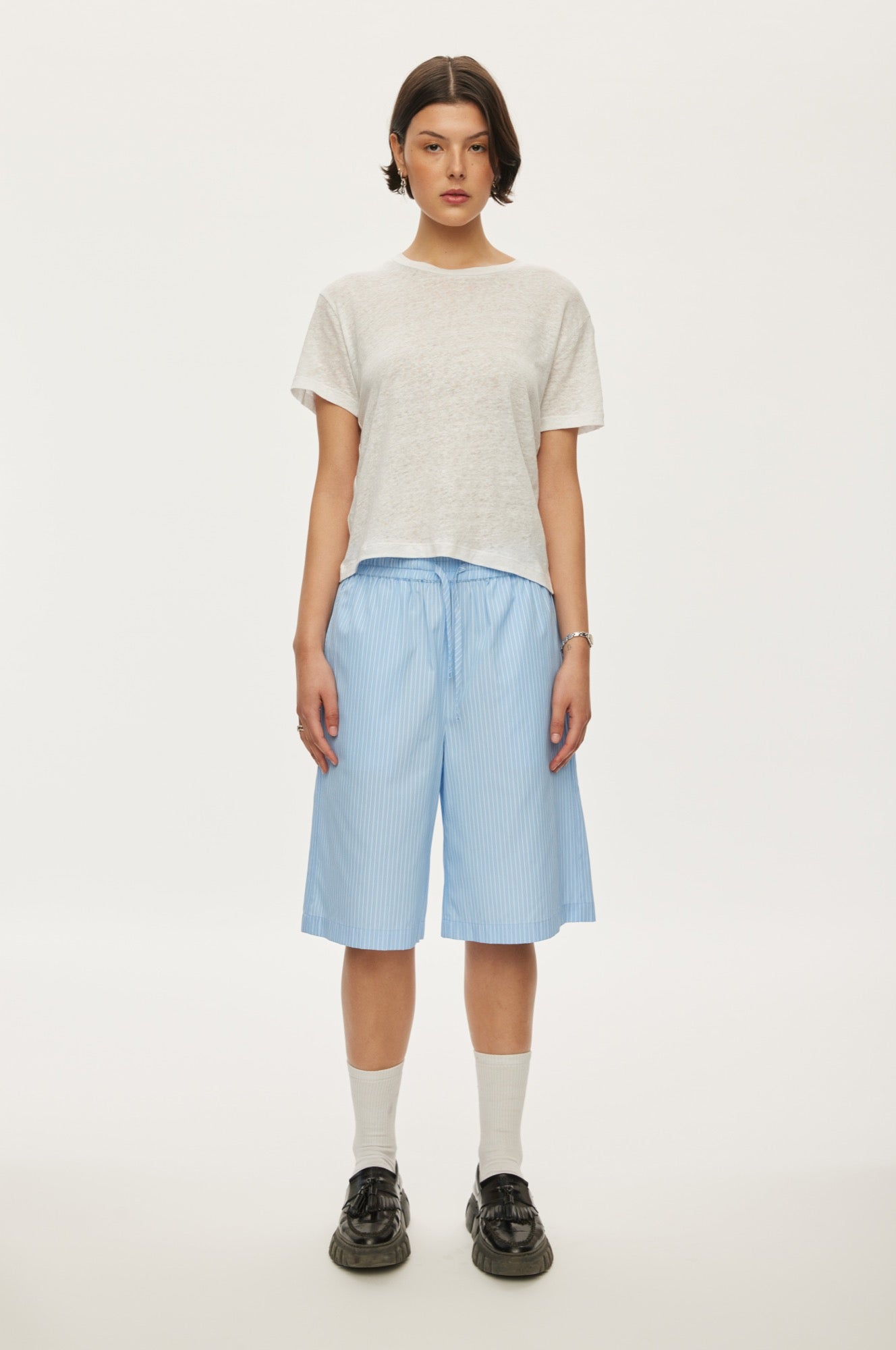Oval Square Tata Shorts SHORTS 9059 Cashmere Blue Stripe