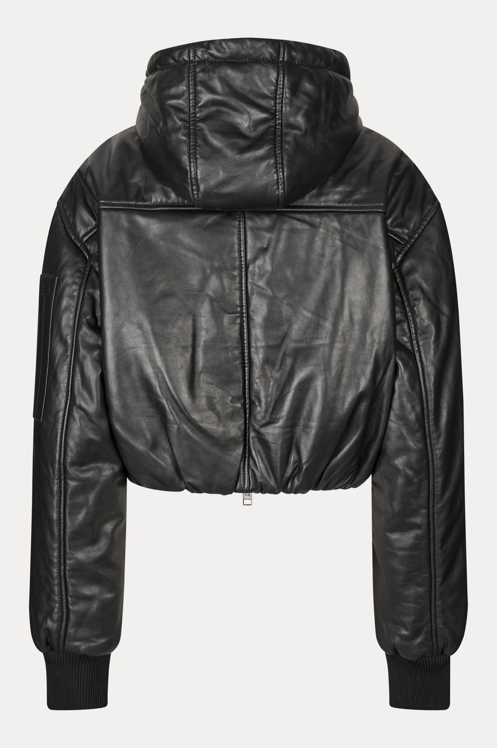 Oval Square Tempo Leather Jacket JACKETS 8001 Black
