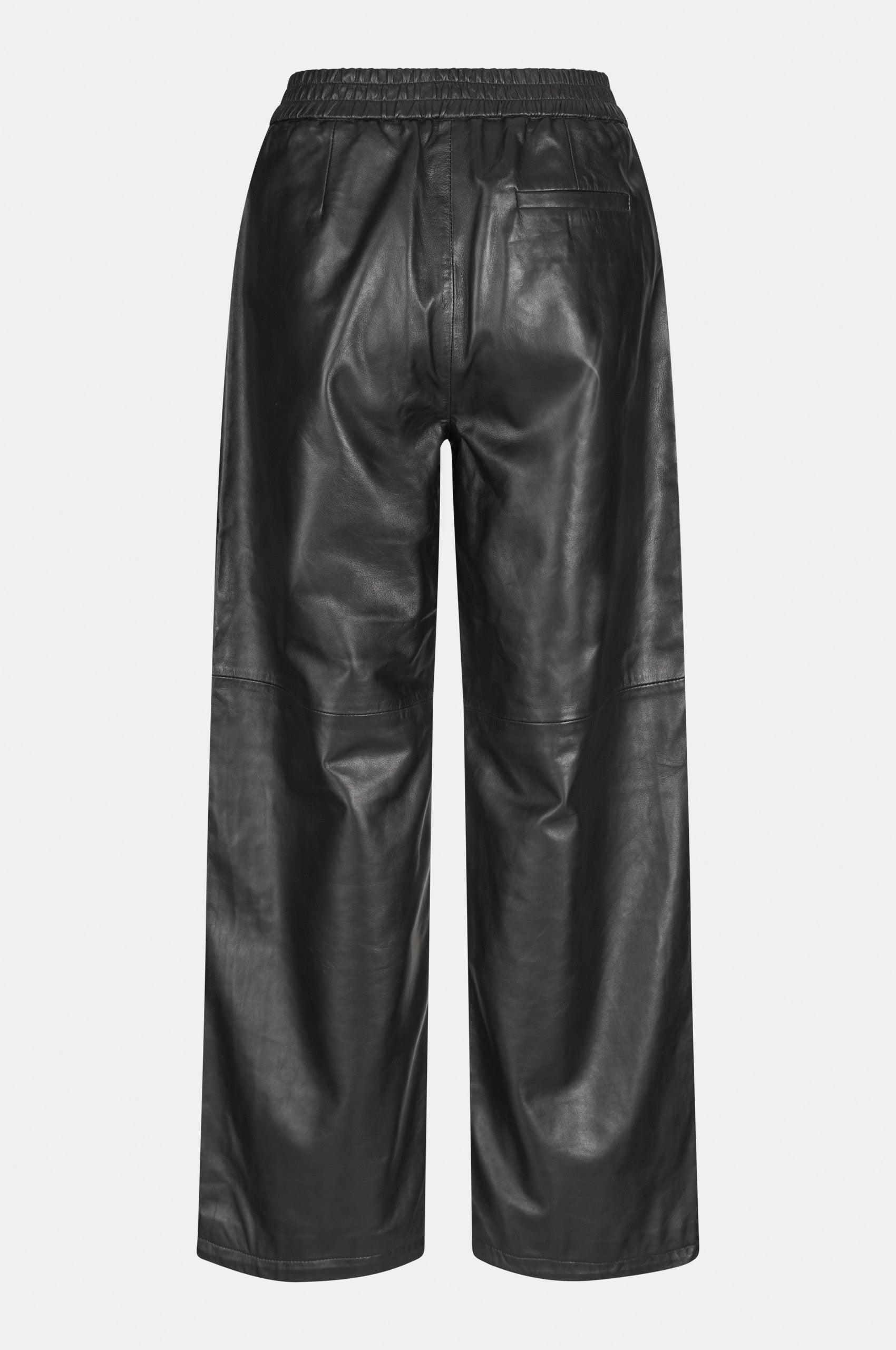 Oval Square Tempo Leather Pants TROUSERS 8001 Black