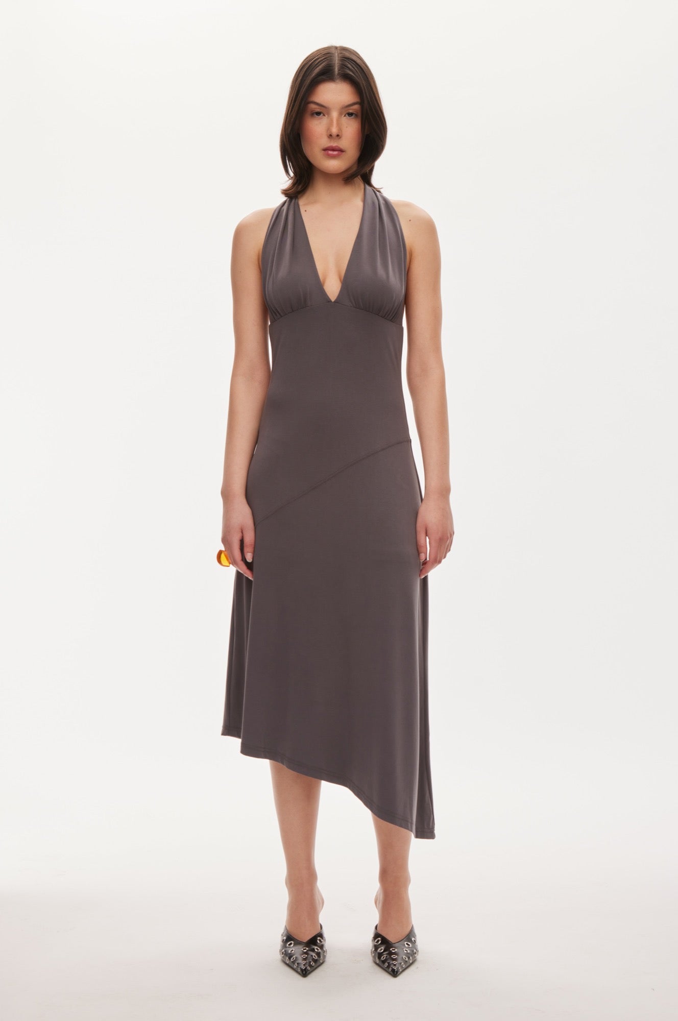 Oval Square Tippi dress DRESSES Dark Grey