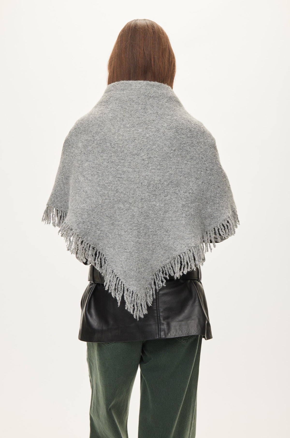 Oval Square Triangle Scarf SCARFS Grey Melange