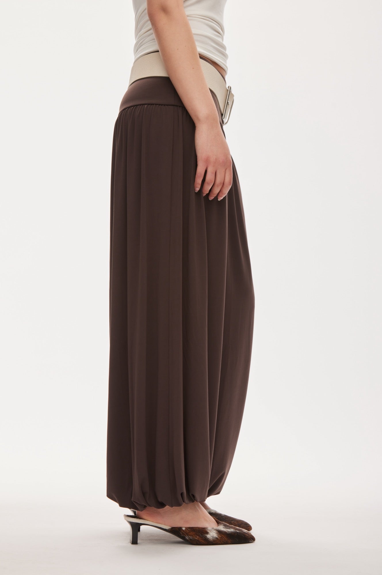 Oval Square Trixi trousers TROUSERS Chocolate Torte