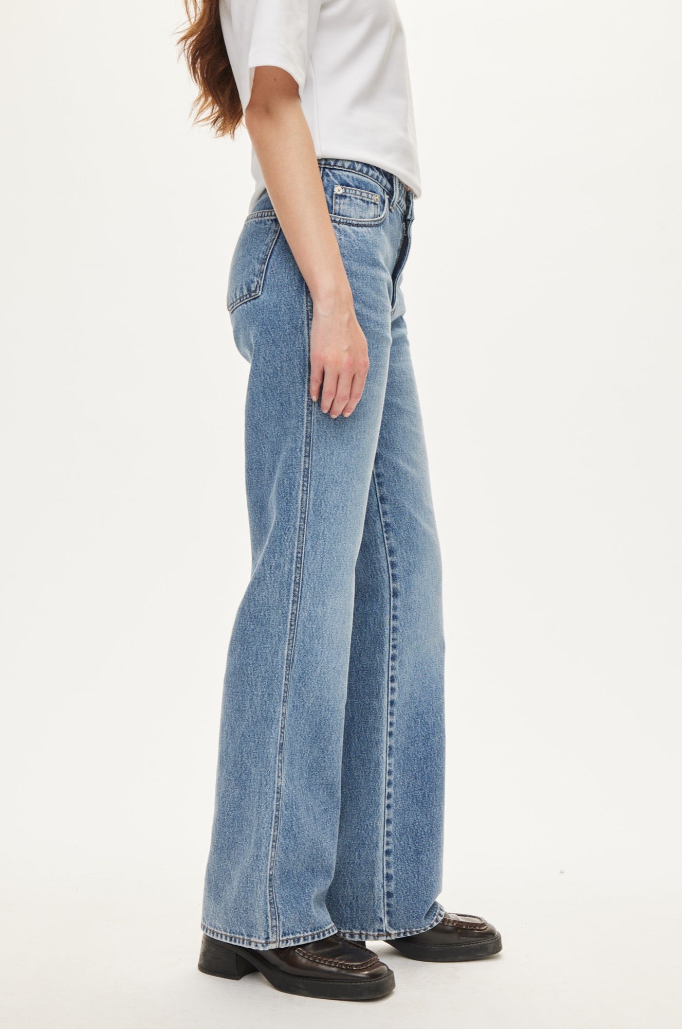 Oval Square Uma jeans JEANS Blue Washed