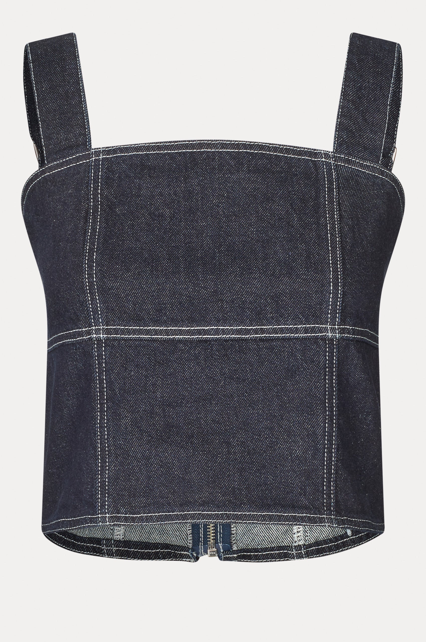 Oval Square Venice Denim Top TOP 5037 0101 Dark Raw / White Stitch