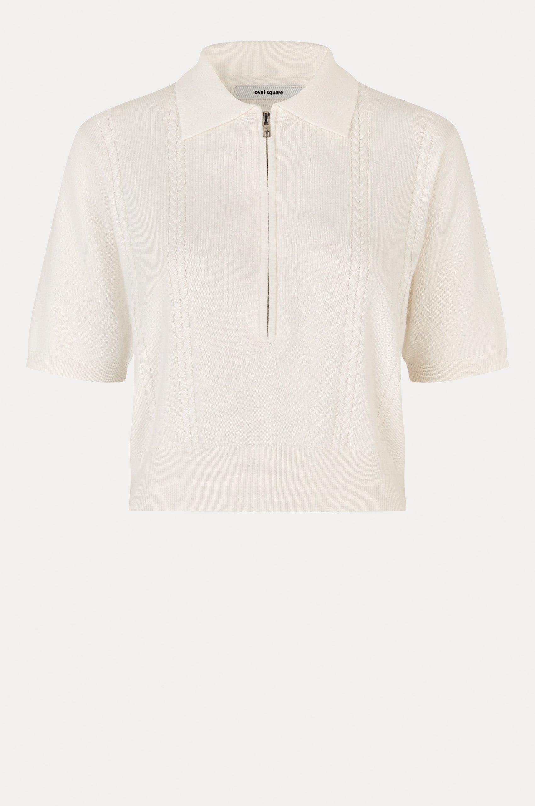 Oval Square Vika Knit Polo KNITS 1002 Off White