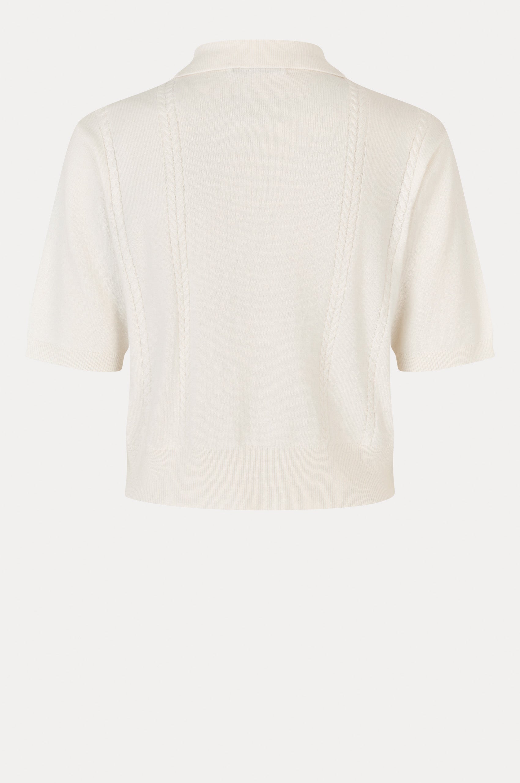 Oval Square Vika Knit Polo KNITS 1002 Off White