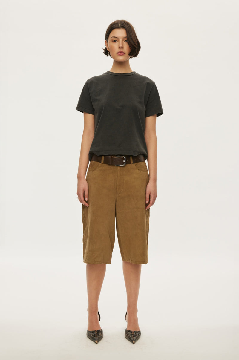 Oval Square Wash Tee TEE 8009 Black Washed
