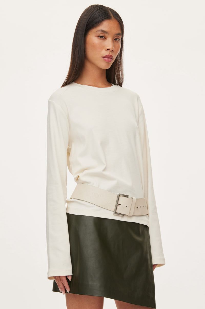Oval Square Willa LS Tee TEE 1002 Off White
