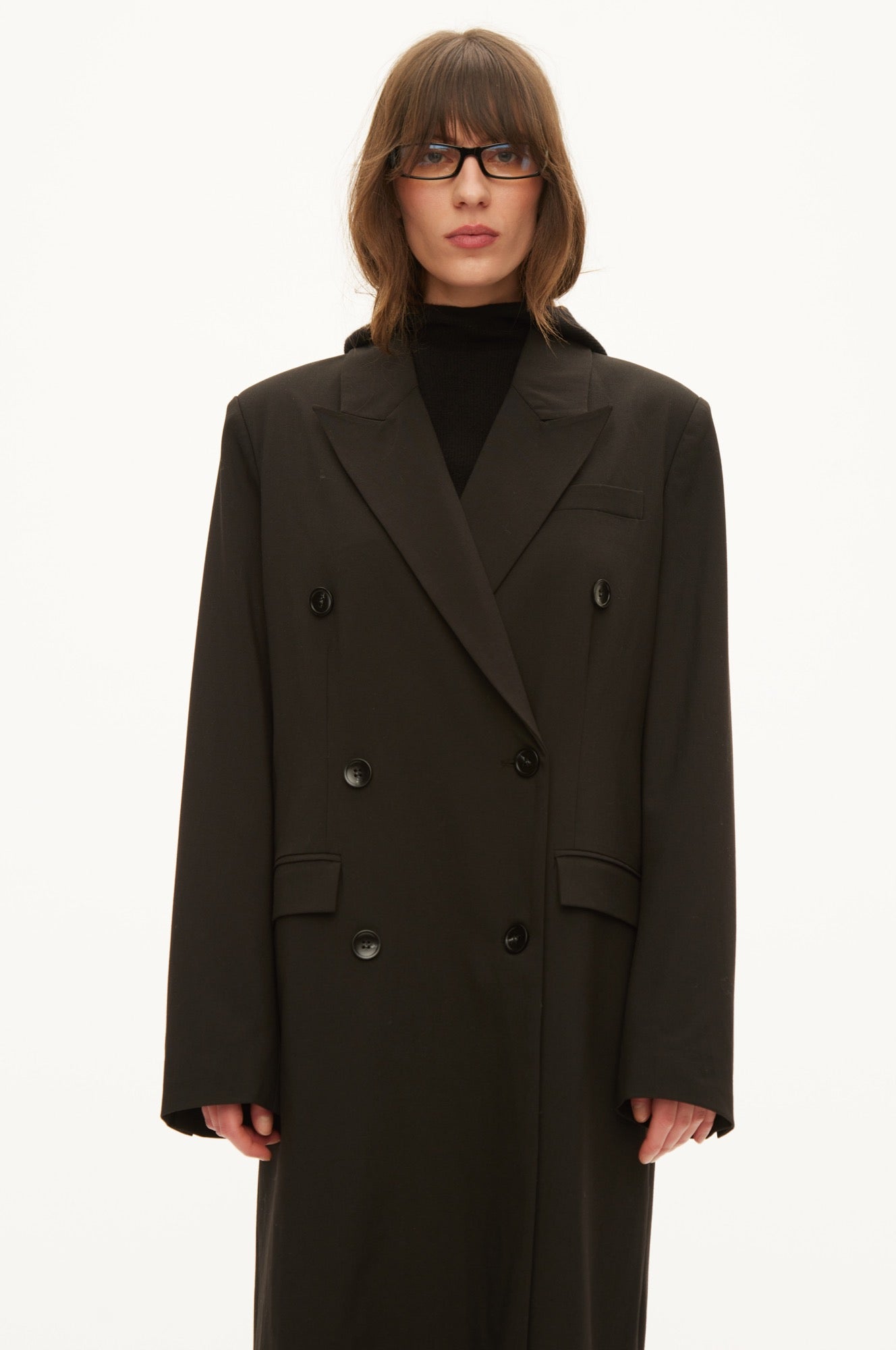 Oval Square Yoko blazer coat BLAZERS Black