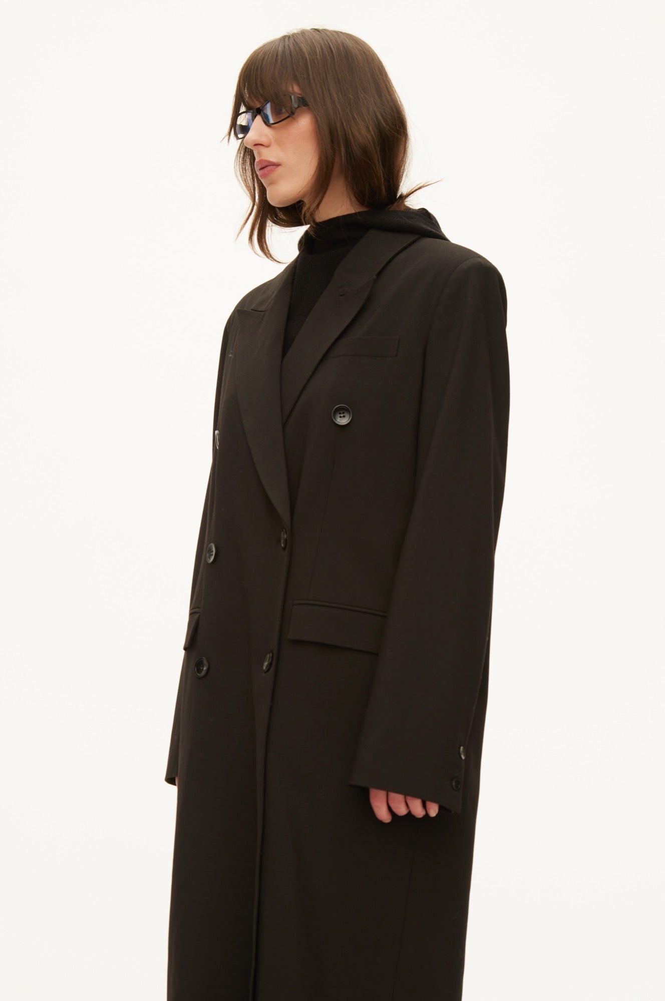 Oval Square Yoko blazer coat BLAZERS Black