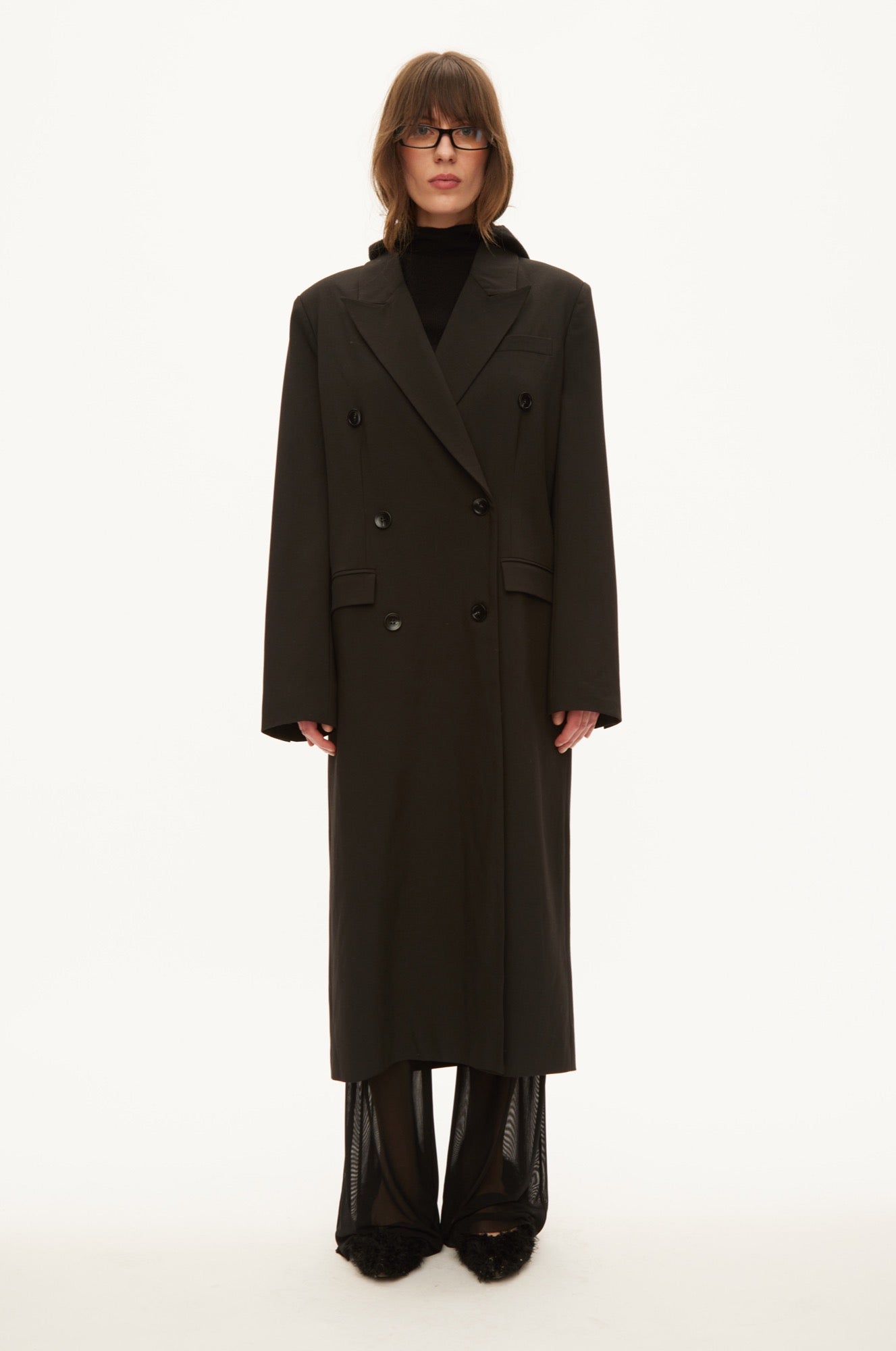 Oval Square Yoko blazer coat BLAZERS Black