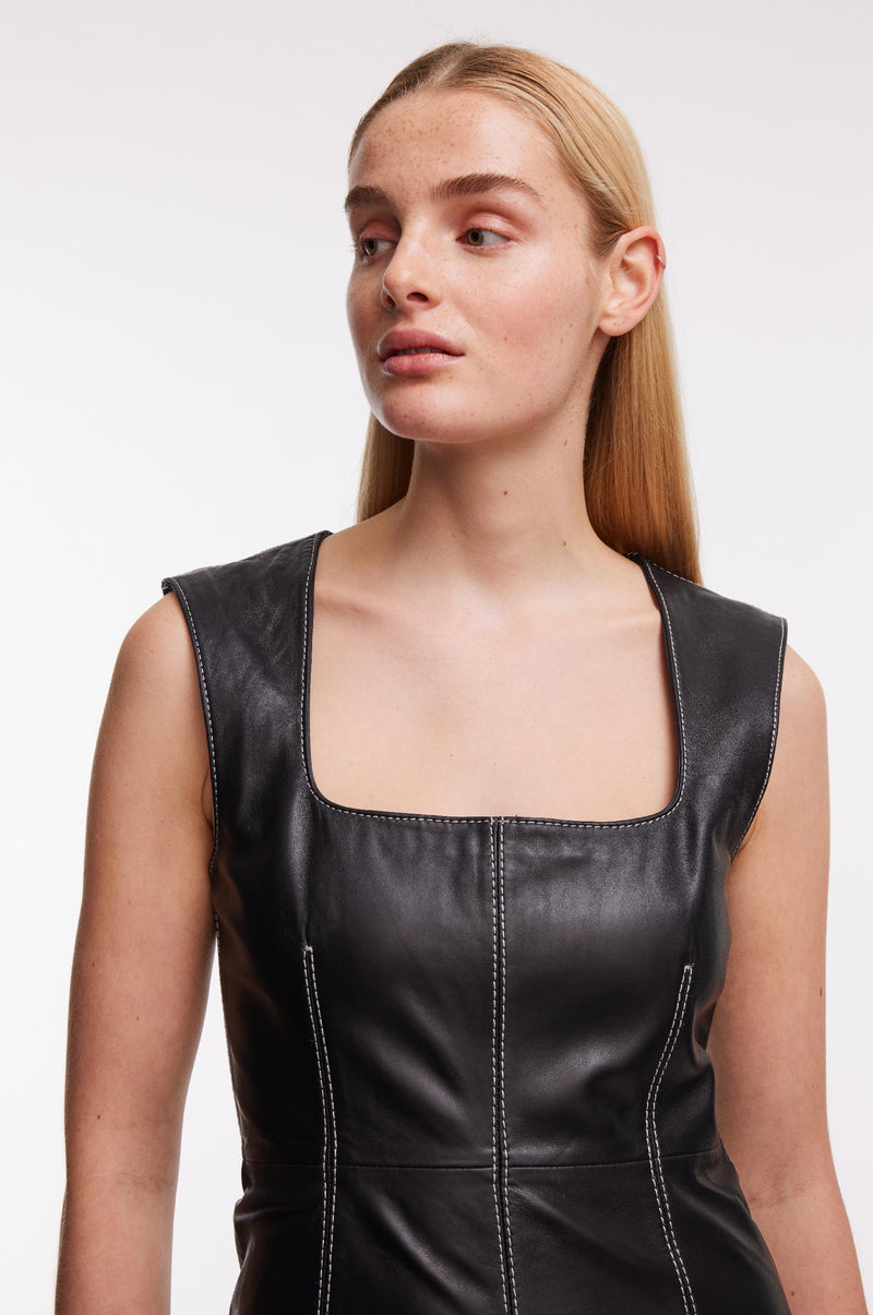 OSRains Leather Dress