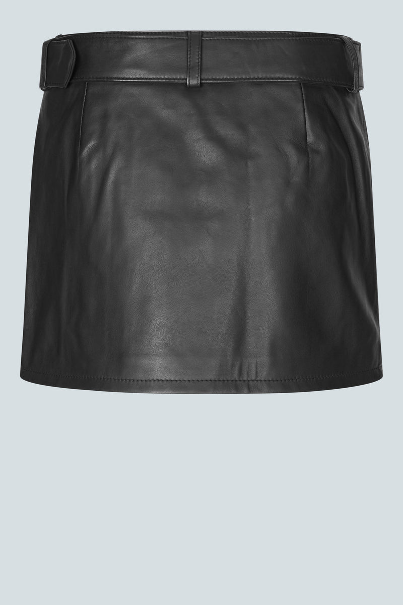 Biker Leather Mini Skirt